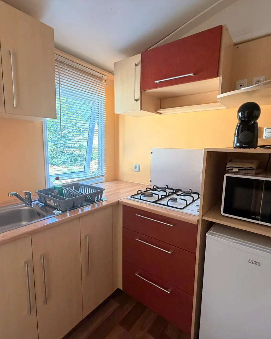 Coin cuisine équipé d'un mobil-home